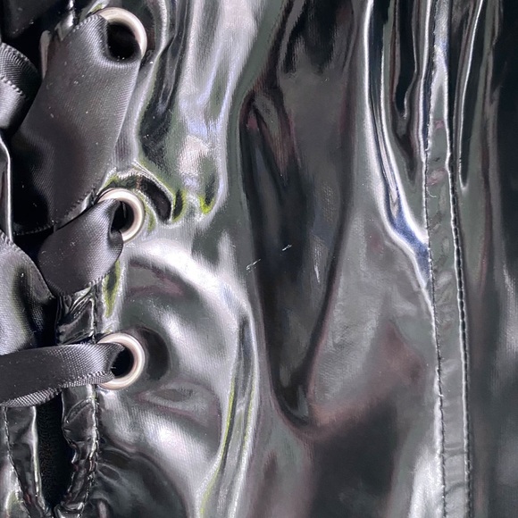 Vintage 90's Lip Service Vinyl Pinafore Dress - Picture 8 of 8